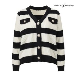 나인식스뉴욕  스트라이프 골지 스프링 가디건 (NQ1KG003M0)