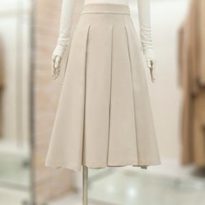 [JJ JIGOTT][JJ지고트]롱 플레어 울 스커트 GNCA0SKR21_DG