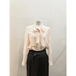 숲  (SC3LSM1) 리본 타이 긴팔 블라우스