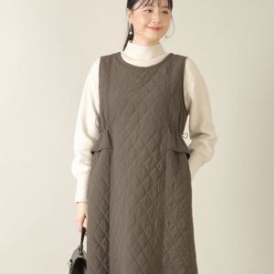 애비뉴투지 엄마옷 다이아 누빔 솜 퀼팅 패딩 가을 겨울 조끼 원피스 K12538