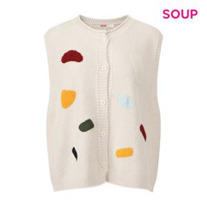 SOUP  컬러 팝 패치 니트 베스트 (S61VE03)