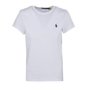 랄프로렌 로고 자수 슬림핏 크루넥 티셔츠 211B14605032 WHITE