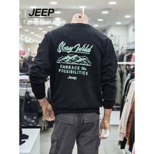 [지프]남녀공용 스테이와일드 맨투맨(JR1TSU895BK)_DG