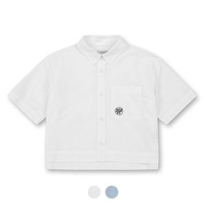 [폴햄키즈][폴햄키즈] 시그니처 여아 크롭 반팔 셔츠_PKE2WC2050