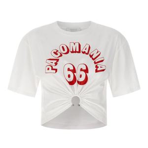 파코라반 메탈 피어싱 드레이프 크롭 티셔츠 26PJTE030CO0555 P