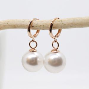 오팔하우스 14k 12mm 진주 원터치 귀걸이 OPPE0186