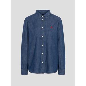 [빈폴레이디스] [Essential] 인디고 데님 레귤러숏 셔츠  블루 (BF6164E03P)