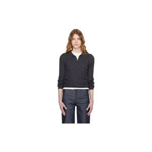 25 FW 아페쎄 여성 그레이 울 폴로 셔츠 261252F108004