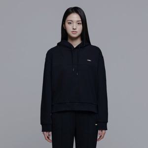 내셔널지오그래픽 N241WHD060 여성 레푸스 크롭 후디 BLACK