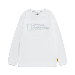 내셔널지오그래픽 키즈 K241UTS910 빅로고 긴팔티 WHITE