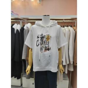 SOUP 세이브존01 레터링 후드 반팔티 OA4STT1