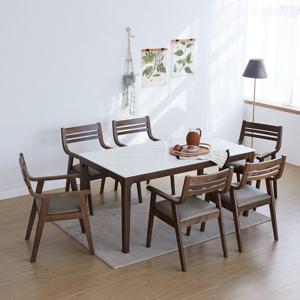 베스트리빙 바로스 마티나 12T 포세린 통세라믹 6인(1600) 식탁세트/의자6개