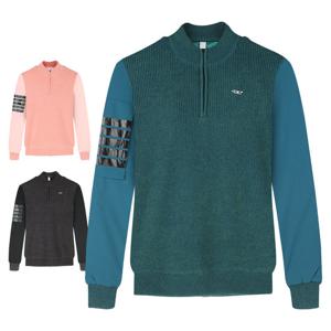 클라우스 남성 골프웨어 반집업 방풍 니트 티셔츠 FH24WM2403