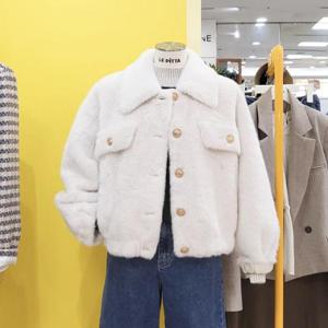 르피타 DP01 밍크 싱글 카라 퍼 자켓 L244UJKB53