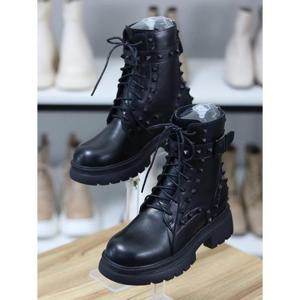 바이로쏘 세이브존06 소가죽 레이스업 워커 스터드 3.5cm 앵클부츠 (BY)24F12266CI2