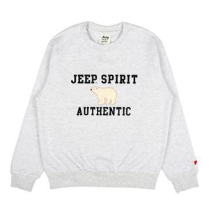 JEEP 23F/W 폴라베어 기모 맨투맨 JO6TSU853-M/화이트