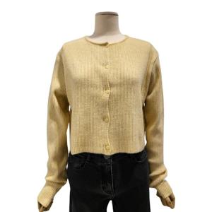 [에이비에프지]숏 골지 울 긴팔 니트 가디건 APZ1HY36A