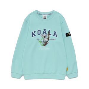 내셔널지오그래픽 키즈 K241USW070 코알라 그래픽 맨투맨 MINT