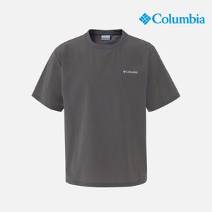 [컬럼비아] 유니 빅로고 우븐 반팔 티셔츠_그레이 (C62-YUD604)