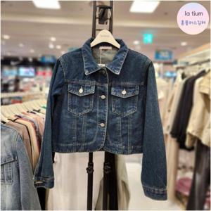라티움 HC03 여성 편하고 디자인 예쁜 크롭 진청자켓 L55 P3JK11 75