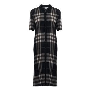 [조순희]플리츠  모크넥 체크 원피스(JNMO229)