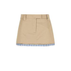 미우미우 치노 미니숏 스커트 MG23831UPXF0065 P25 Beige