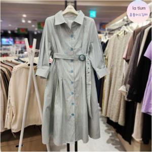 라티움 HC03 여성 핏예쁜 칠부소매 시원한원단 단추원피스 L55 S3OP07 61