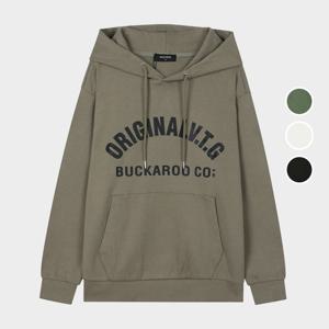 [버커루]남성 루즈핏 레터링 후드 티셔츠 B245TS120P