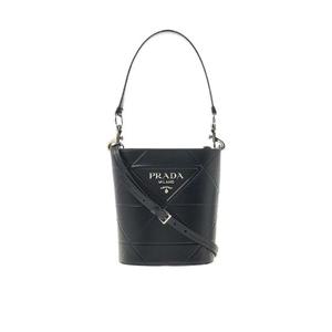 프라다 다이아몬드 퀼티드 버킷백 블랙 1BE048-ASK-F0002