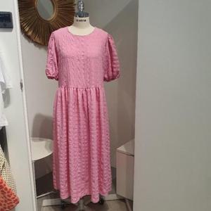 르피타 HC06 라운드 지지미 원피스(핑크) L252UOP603