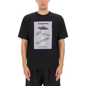 언더커버 블랙 그래픽 프린트 크루넥 티셔츠 UC1E3808 BLACK