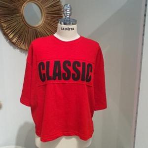 르피타 HC06 칠부 소매 라운드 티셔츠(레드) L252UTS514