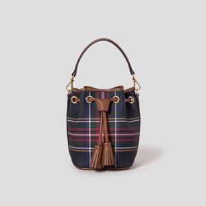 [빈폴ACC] (BE59D3M05R) [Re-edition] 클래식 체크 복조리 백 - 네이비