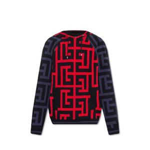 Balmain 맥시 모노그램 후드티 YH1JR071KC42 EGD TP935253404