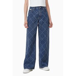 [캘빈클라인 진]여성 로우라이즈 배기 미드 블루 CK AOP 청바지 47D709G