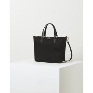 [헤지스]HIBA5F301BK_여성용 블랙 로고 가죽배색 나일론 토트백