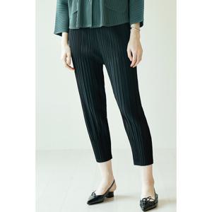 [요이츠]이중 주름 쿠션 배기 밴딩 팬츠 블랙_YJ08WRPSL04