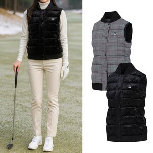 비티알 여성 겨울 벨벳 텐션 골프 패딩 조끼 BSC523PW6W