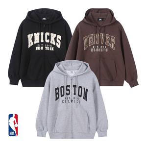 NBA 남녀공용 레터링 간절기 오버핏 후드집업 N253TJ020P