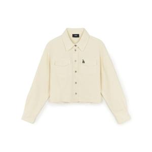 MLB  (3FDRV0154-07CRS) 여성 로고 크롭 데님 워크셔츠