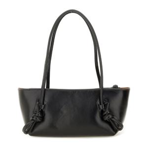 헤레우 노티드 핸들 가죽 숄더 백 FLECWBS250011 BLACK