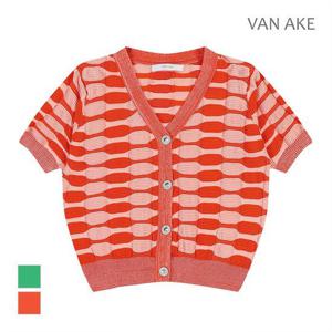 [반에이크]MARIO투톤패턴 반팔 니트가디건_VB38KCQ305Z