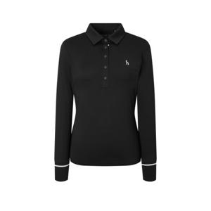 헤지스골프 BEST 여성 소프트터치 나일론 카라 티셔츠(HWTS5C611BK)