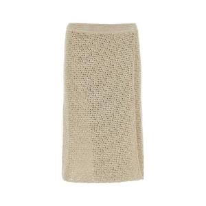 보테가베네타 미디 스커트 782282V3WM0 9227 Beige o Tan