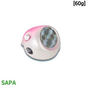 싸파 유동식 타이라바 헤드 60g 핑크화이트 2개입 참돔낚씨 바다낚시 루어 참돔 선상낚시