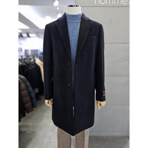 바쏘옴므 세이브존03 바쏘옴므 남성 겨울 네이비 울  체스터 코트 WSAGZ4CA03A