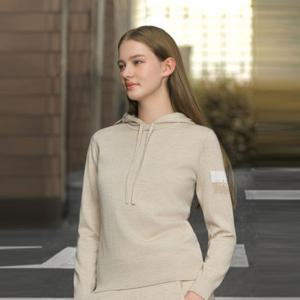 헤지스골프 BEST 여성 홑겹 울 후디 니트(HWSW5D712I1)