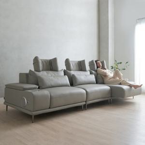 [신상출시 MD선정 베스트] 알토 4인 전동 슬라이딩 확장형 모션소파 고급형 천연면피 소가죽 쇼파침대 소파전체 천연가죽