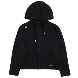 데상트 여성 코튼모달 기모 트레이닝 후드집업 SP322UFT99BLK