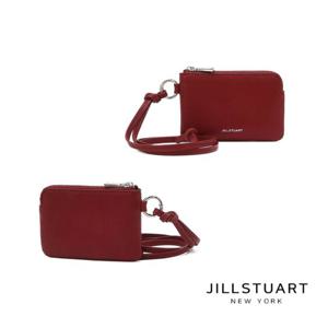[질스튜어트] 체리레드 가죽 지퍼 파우치 홀더 JAHO5F541R3
